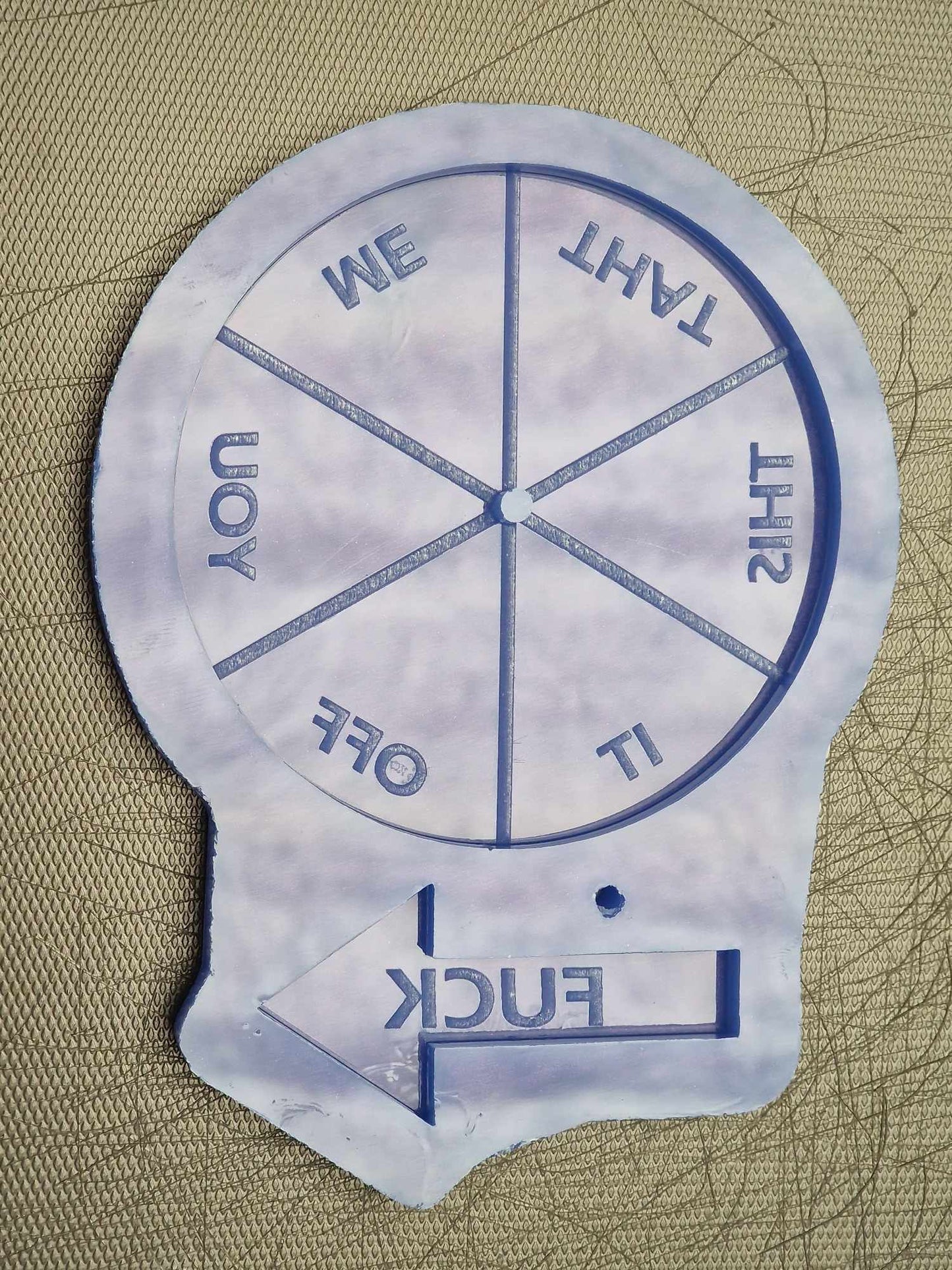 F*ck Coaster Silicone Mould with spinner