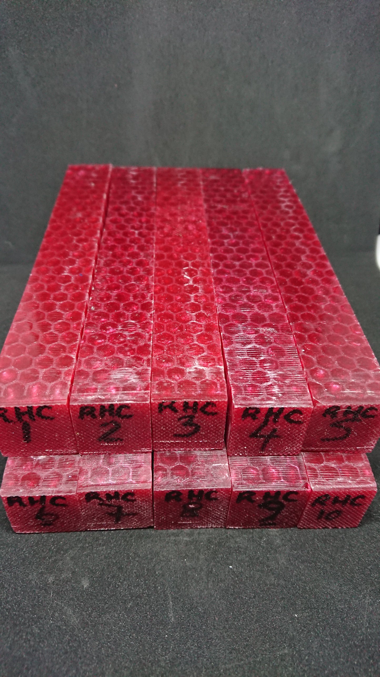 3D Printed Honeycomb Pen Blanks