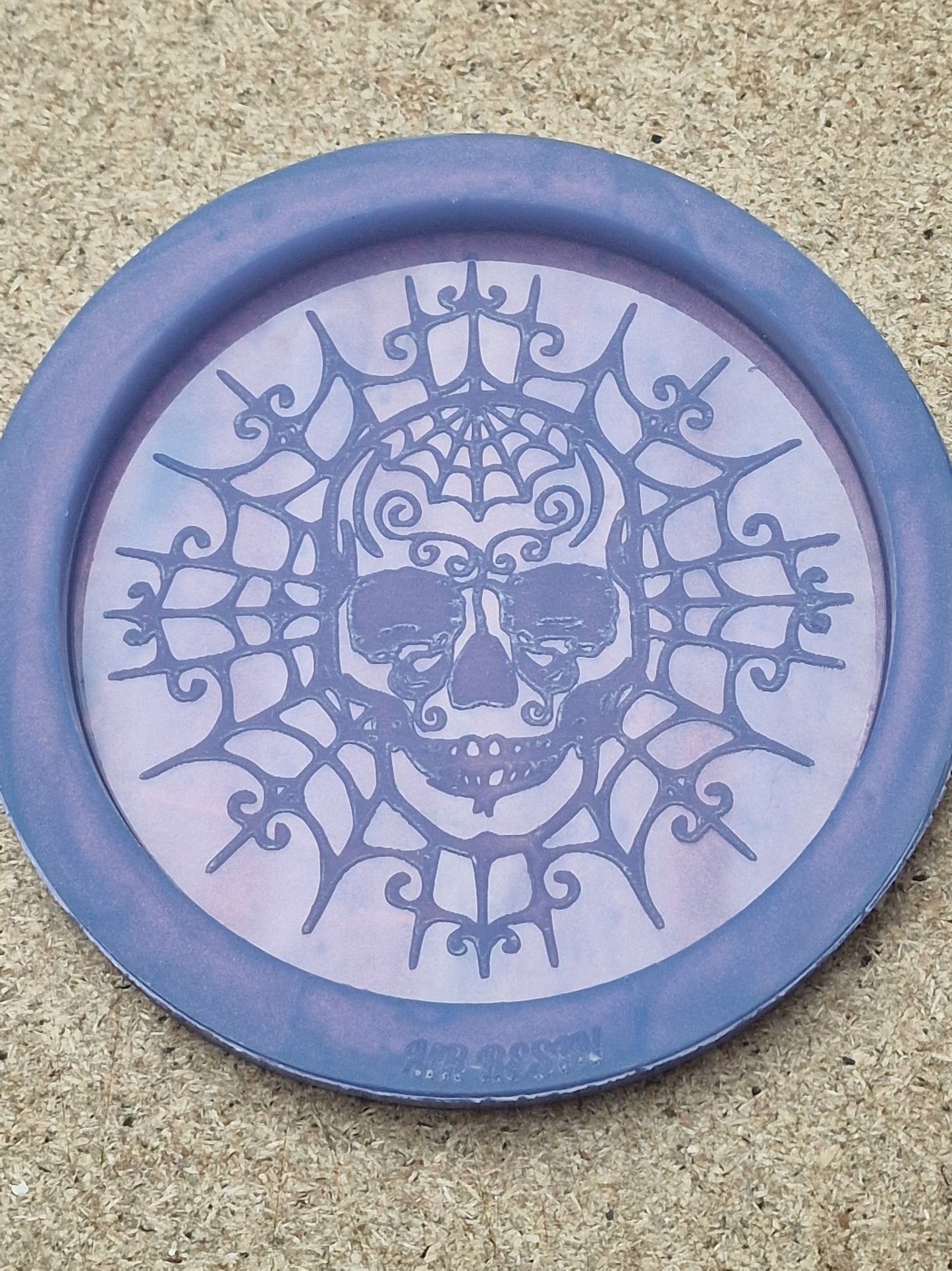 10cm/100mm Spider Web Skull Coaster Silicone Mould