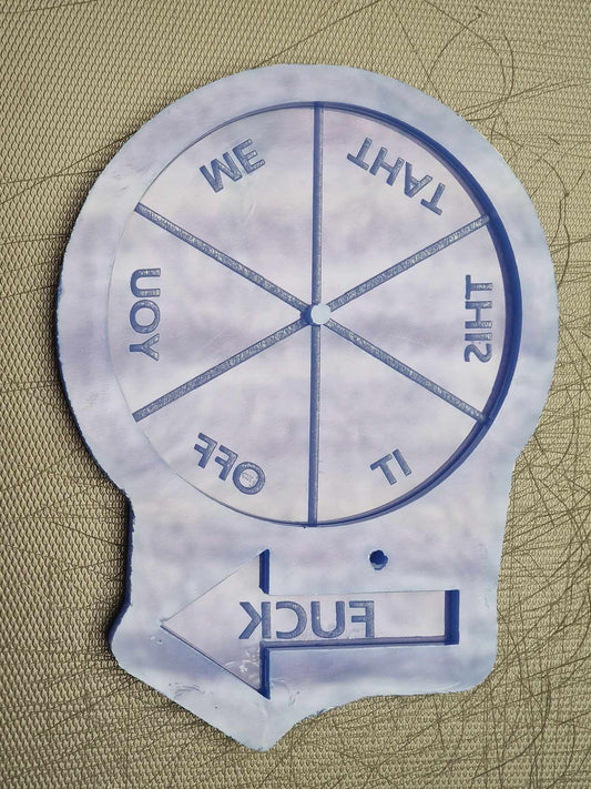 F*ck Coaster Silicone Mould with spinner