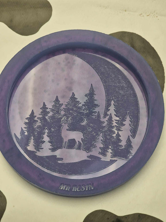 Winter Scene Round Coaster Silicone Mould