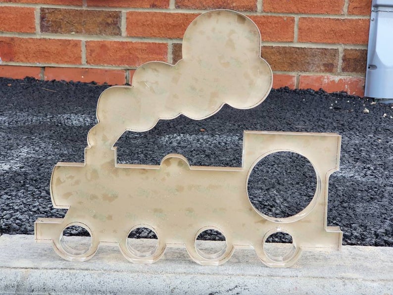 Freestanding Christmas Train Chocolate Orange Holder Silicone Mould
