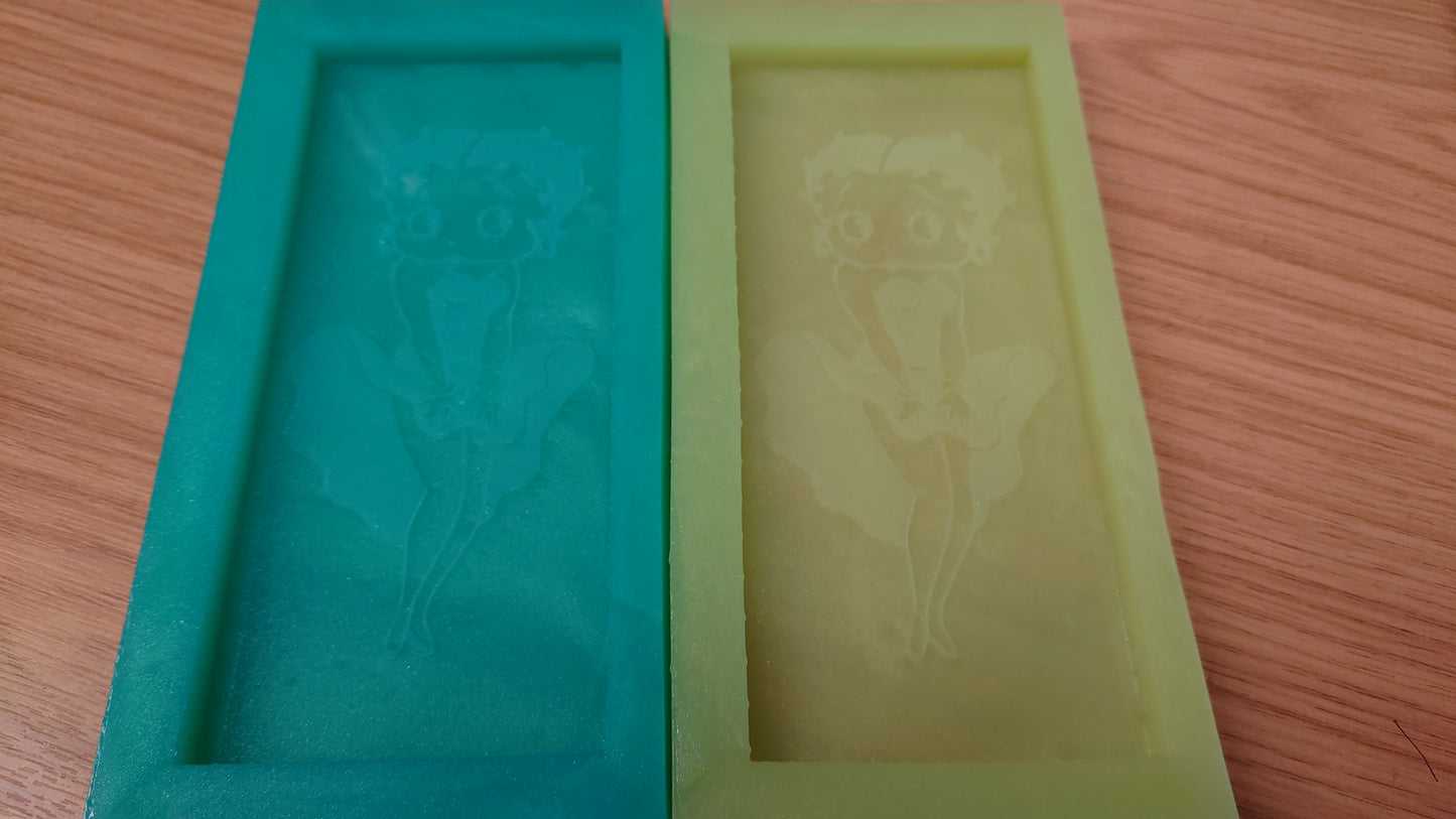 Betty Boop Wax Snap Bar Silicone Mould