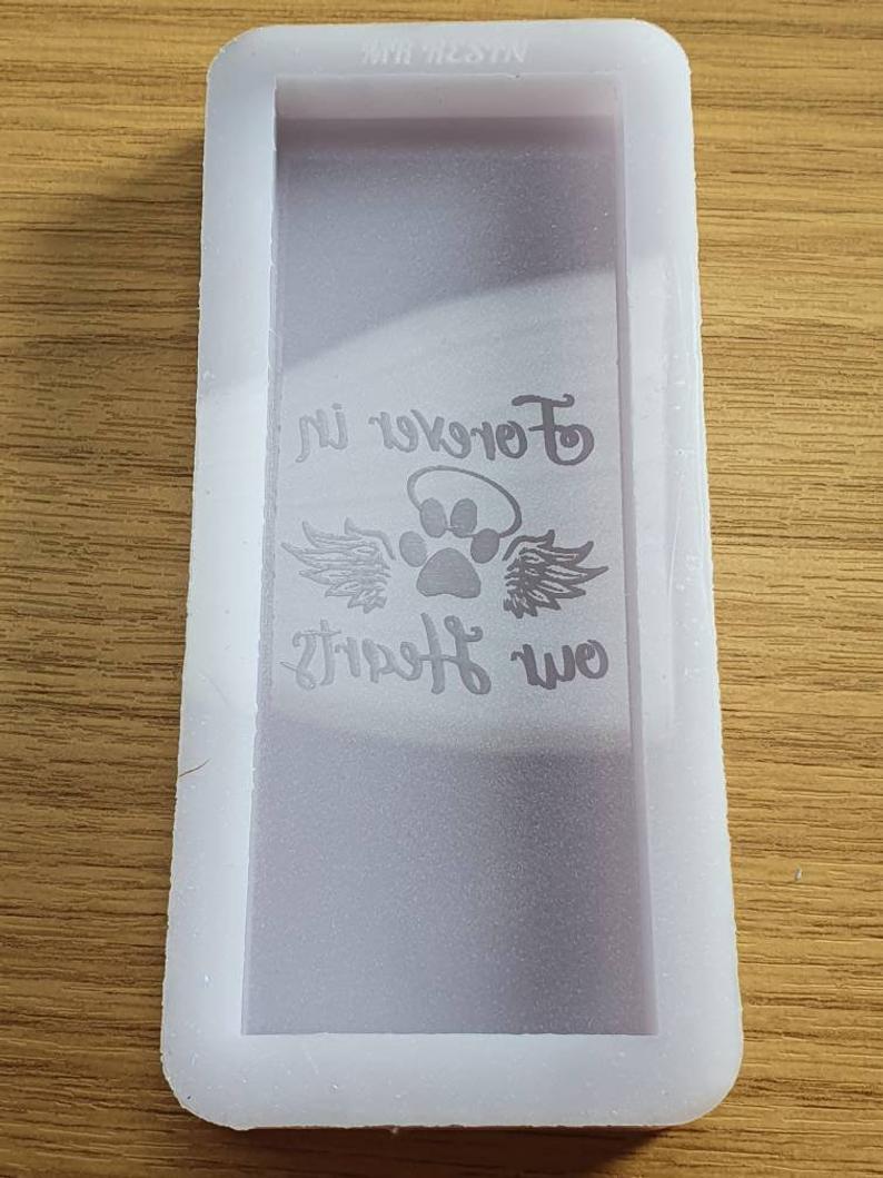 Forever In Our Hearts Remembrance Dog/Cat/Animal Wax Bar Silicone Mould