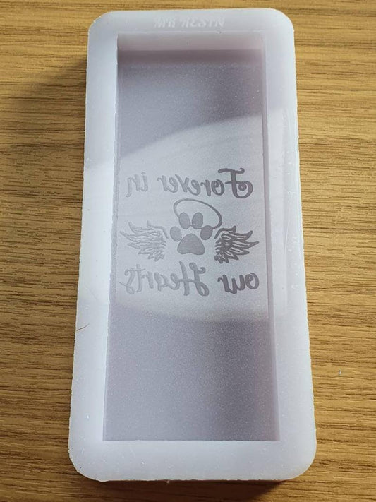Forever In Our Hearts Remembrance Dog/Cat/Animal Wax Bar Silicone Mould