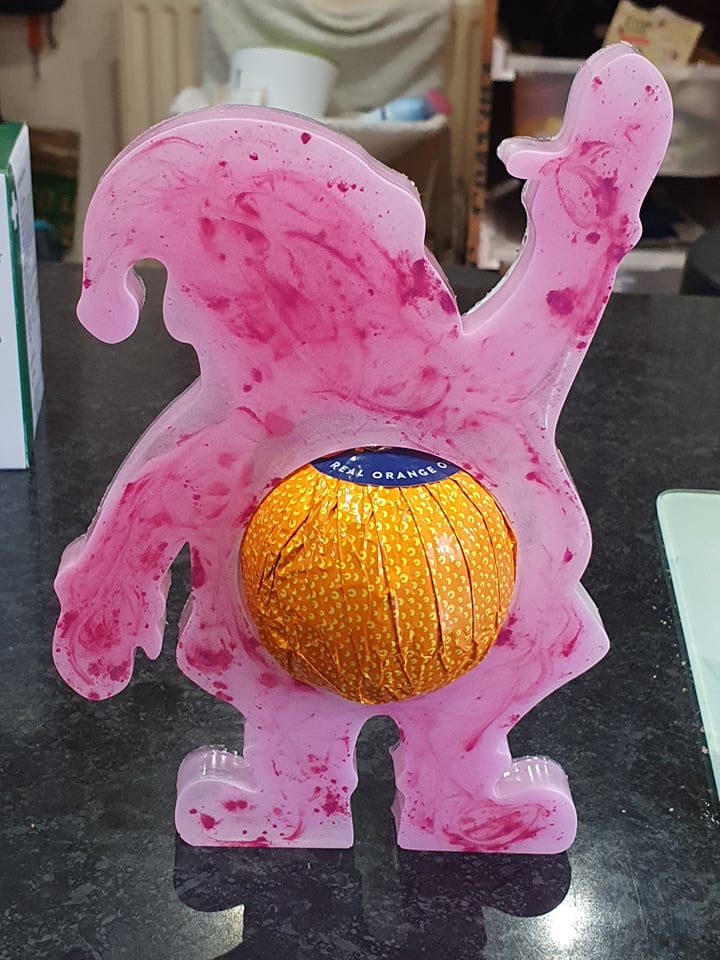 Freestanding Father Christmas / Santa Chocolate Orange Holder Silicone Mould