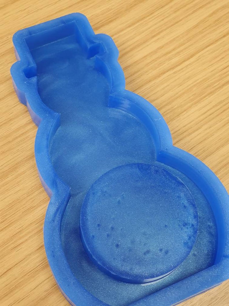 Freestanding Christmas Snowman Chocolate Orange Holder Silicone Mould