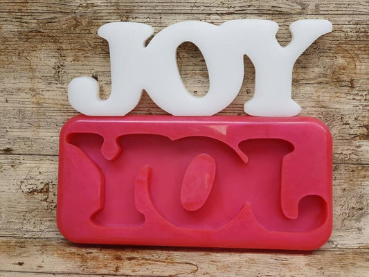 Joy: Christmas Freestanding Word Silicone Mould