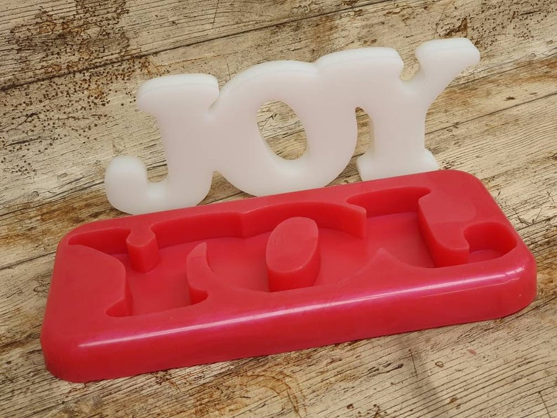 Joy: Christmas Freestanding Word Silicone Mould