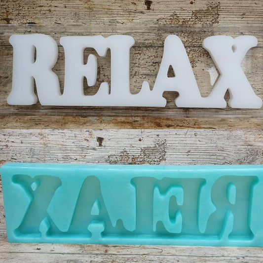 Relax: Freestanding Word Silicone Mould