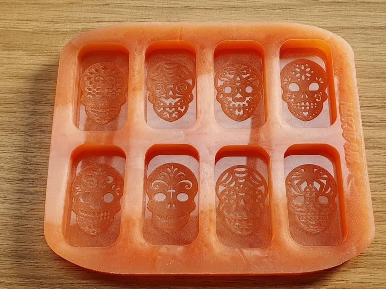 Sugar Skull Wax Melt Silicone Mould - HB Style Size