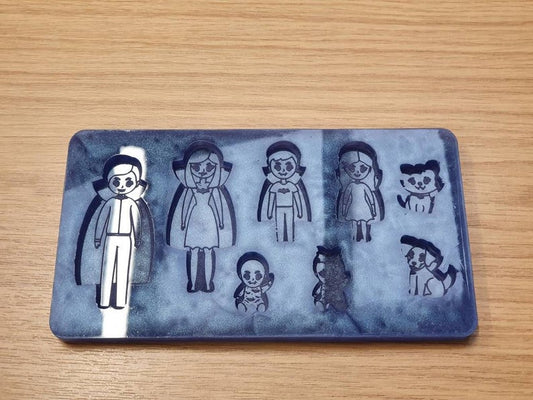 Vampire Horror Halloween Family Silicone Mould